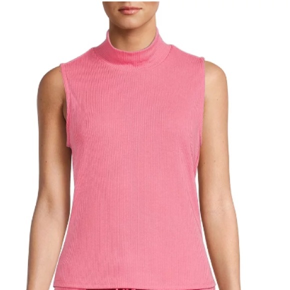 Time and Tru Rib Knit Sleeveless Mock Neck Top Size Small NWT - Picture 5 of 8
